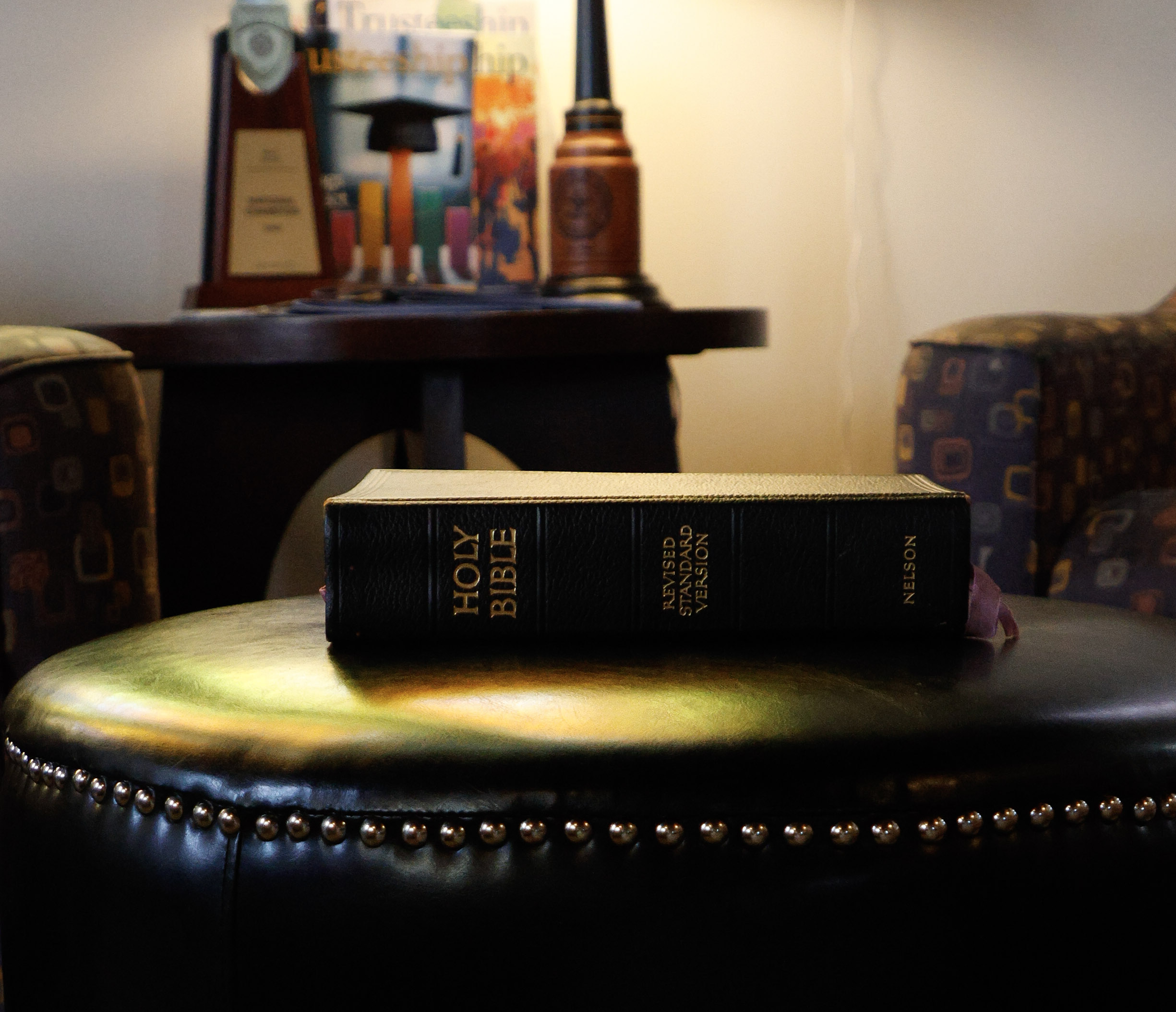 Alumni Recognition Center and Museum William Ira Ferguson's personal Bible on display in the Alumni Recognition Center and Museum