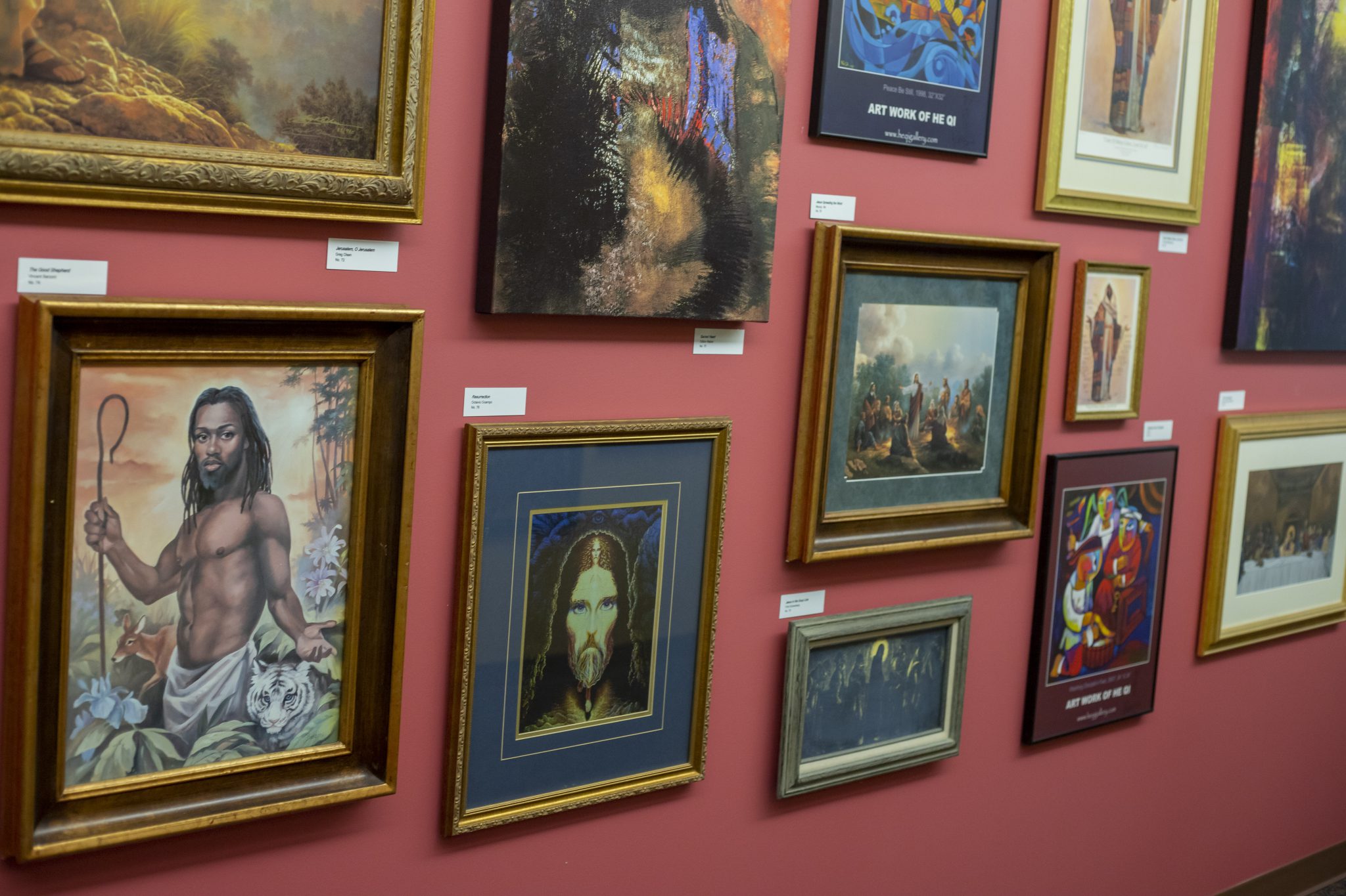 Campus Chaplain Artwork in the Faces of Jesus exhibition