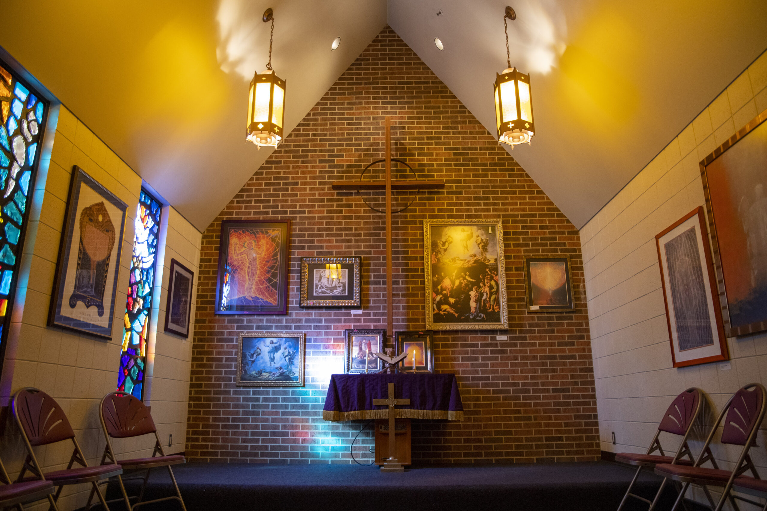 God-Family-Country Inside Stewart Chapel